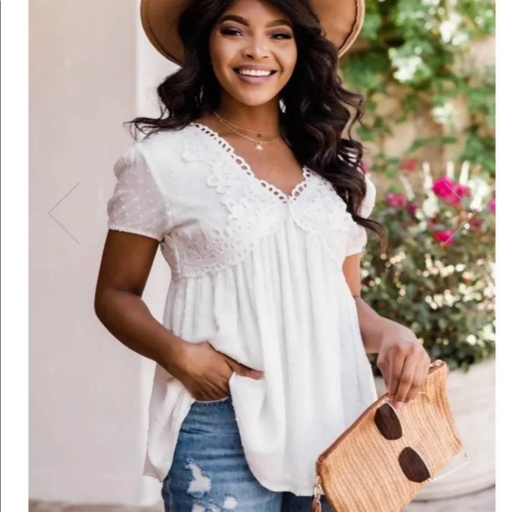 Pink lily blouse